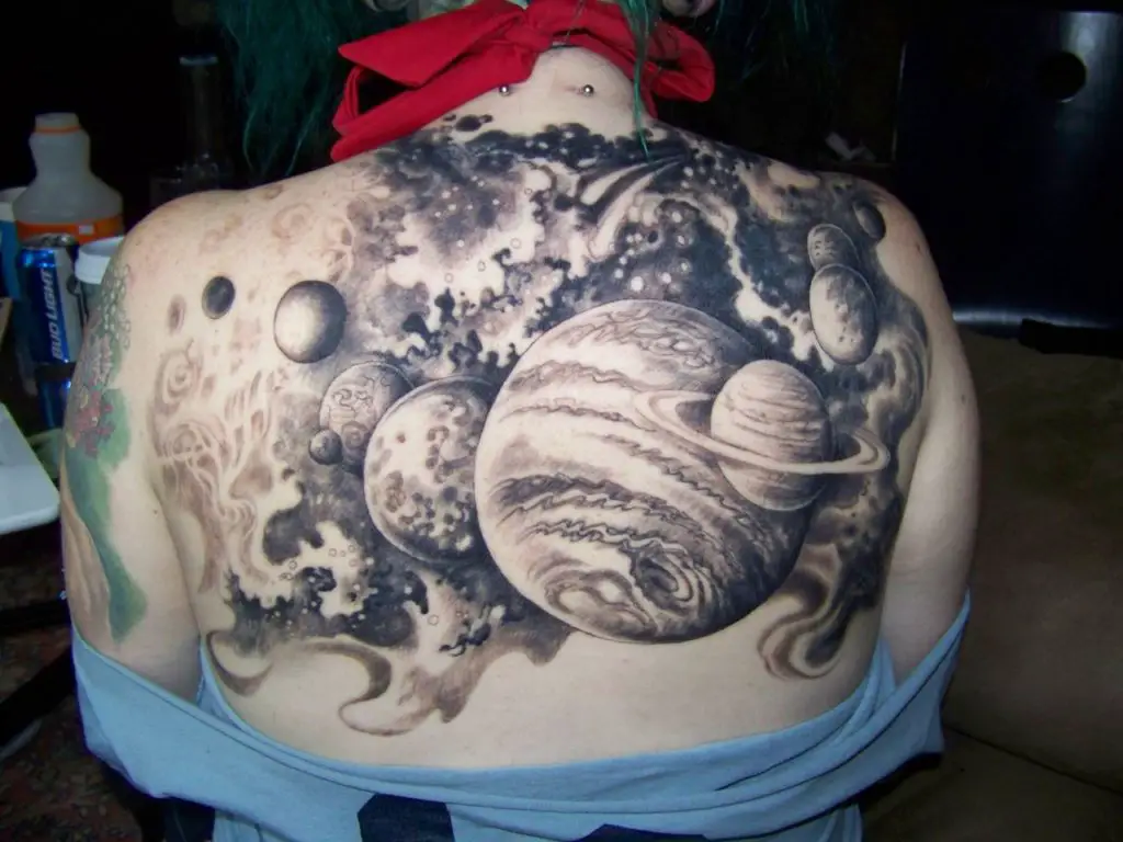 galaxia en los tatuajes