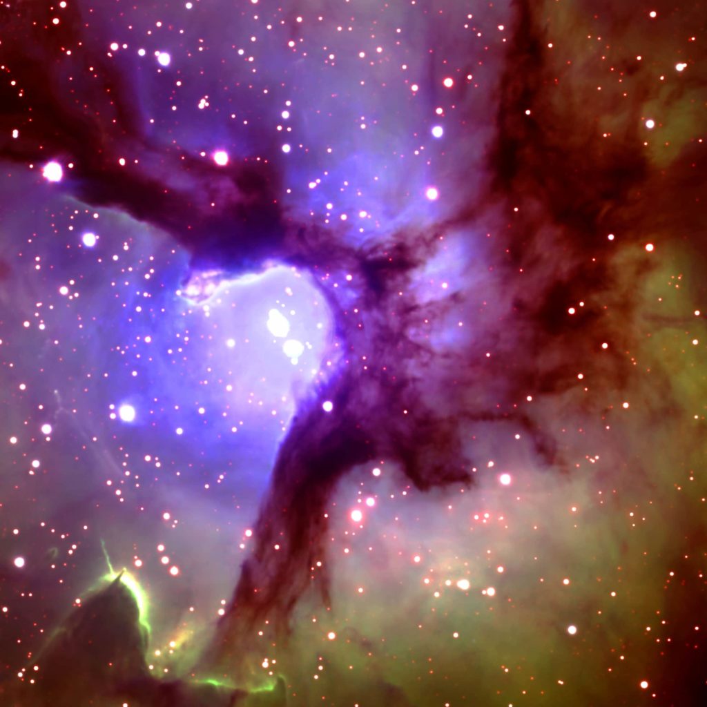 nebulosa trífida cósmica
