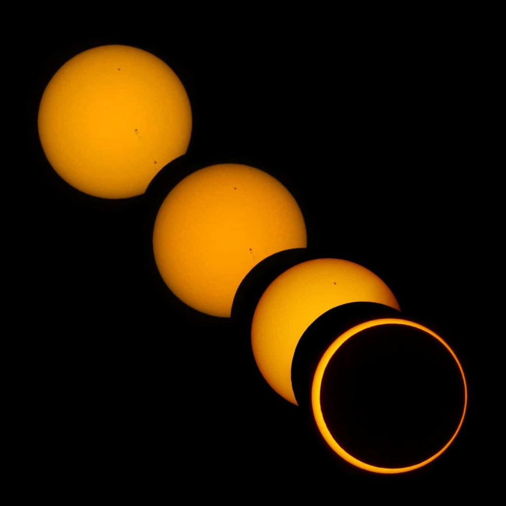 Fases o ciclo del sol